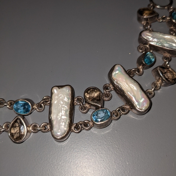 Semi precious stones in sterling silver br… - Picture 4 of 6